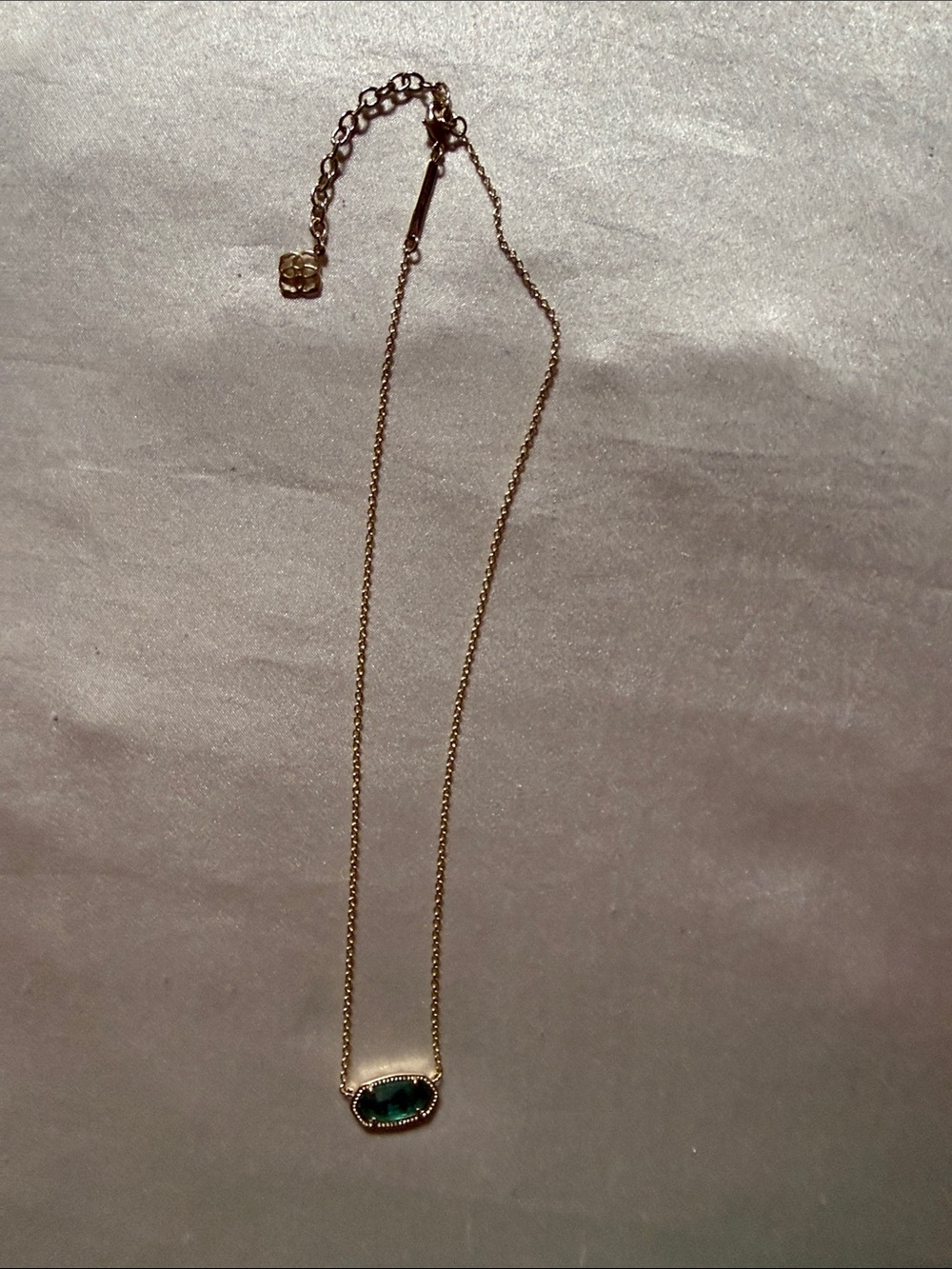 Kendra Scott Elisa Green Stone Gold Necklace - Women Jewelry